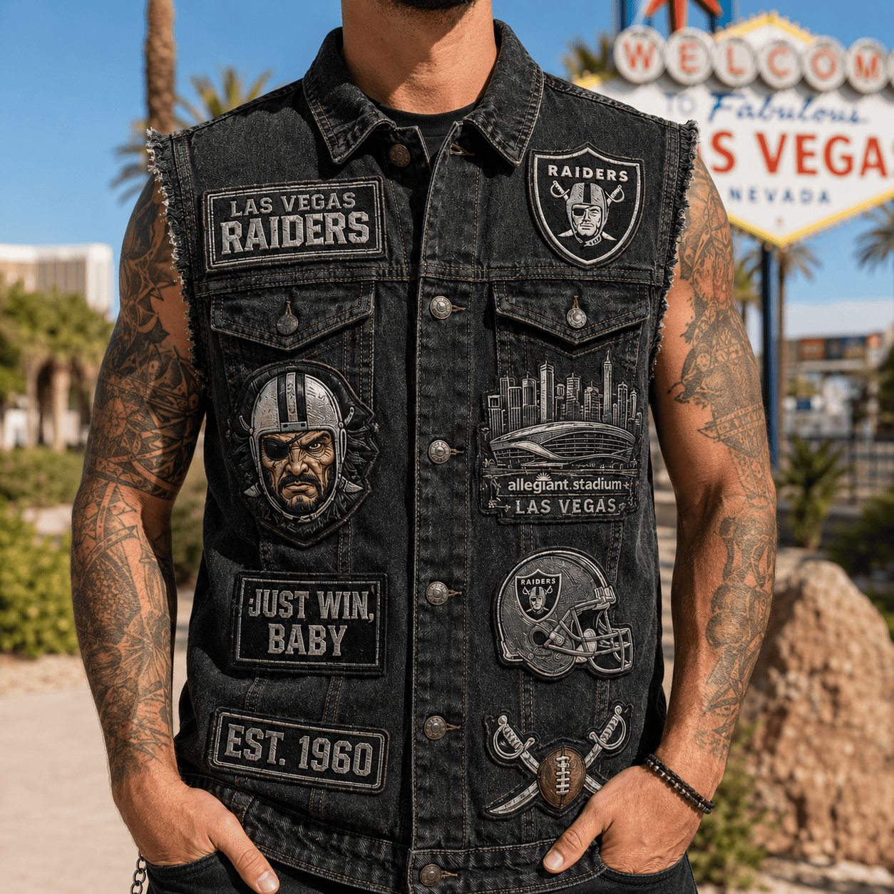 LVR PREMIUM DENIM VEST LNTH