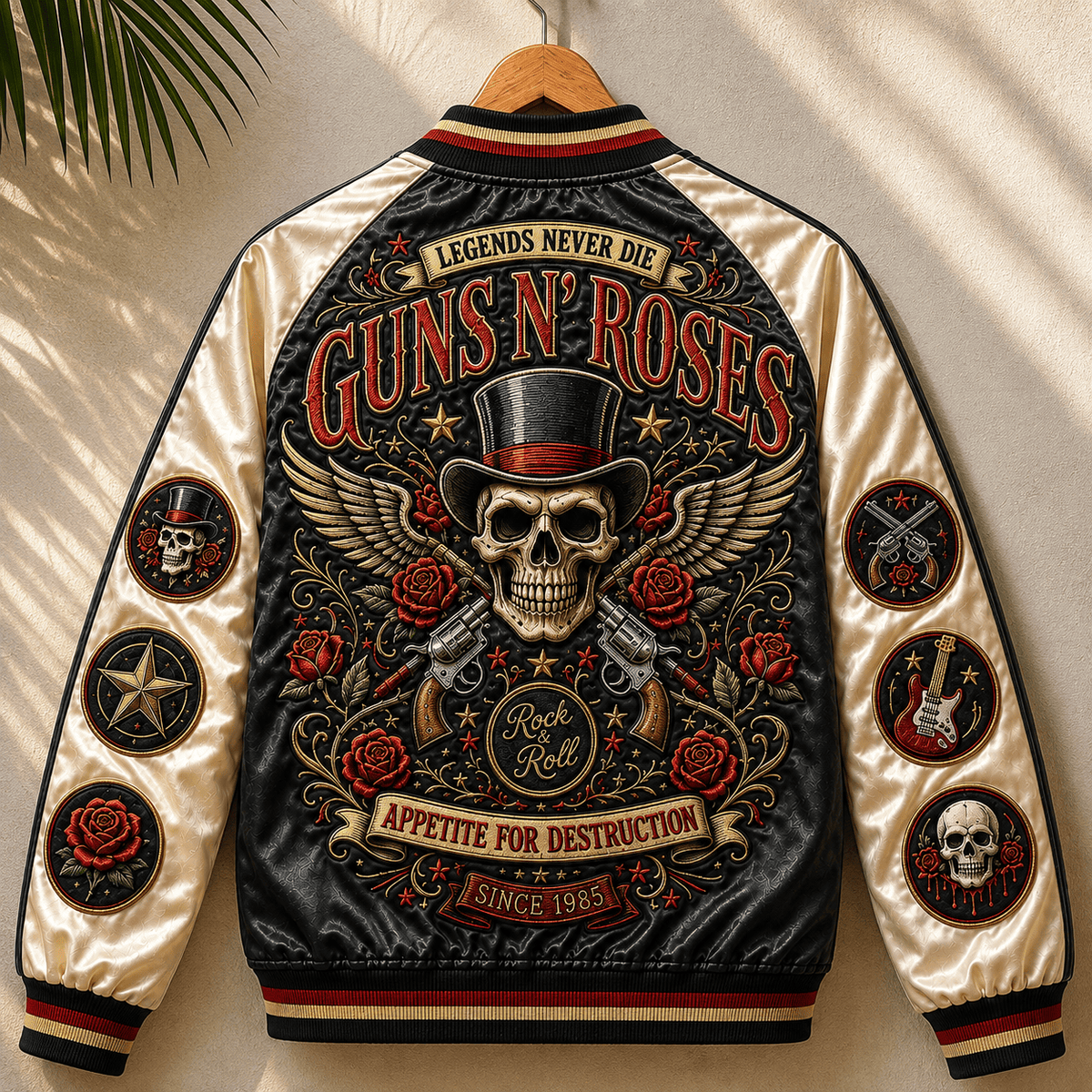 PREMIUM GNR SATIN BASEBALL JACKET NTNA