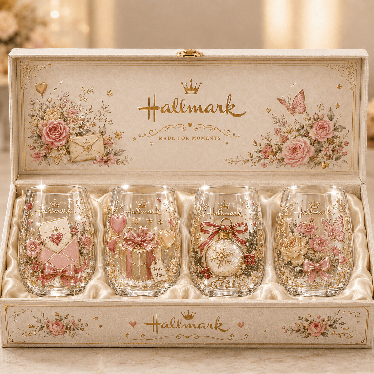 Premium HMK Stemless Wine Glass Set BMD