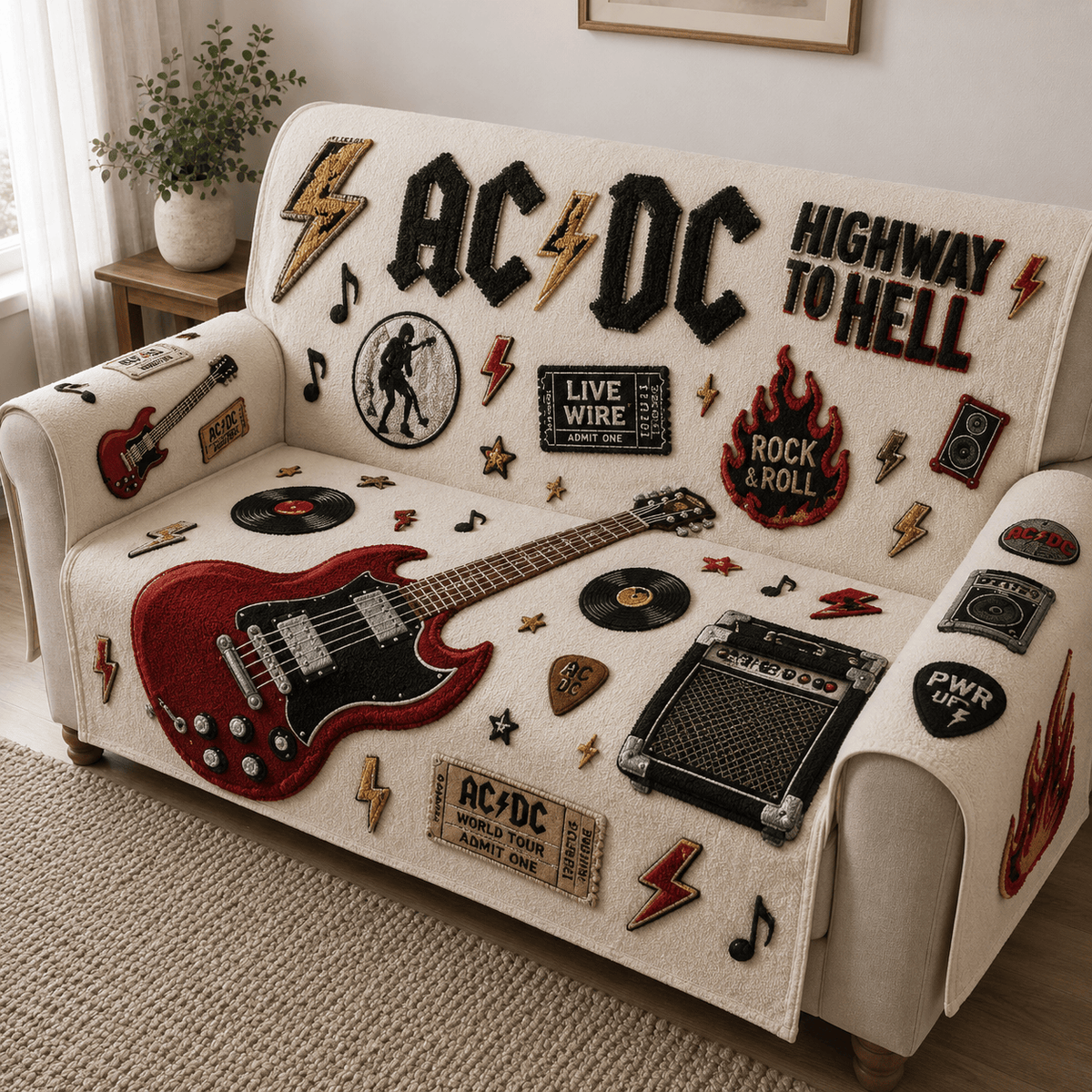 ACD Tufted Sofa Cover & Pillow Set DNBN