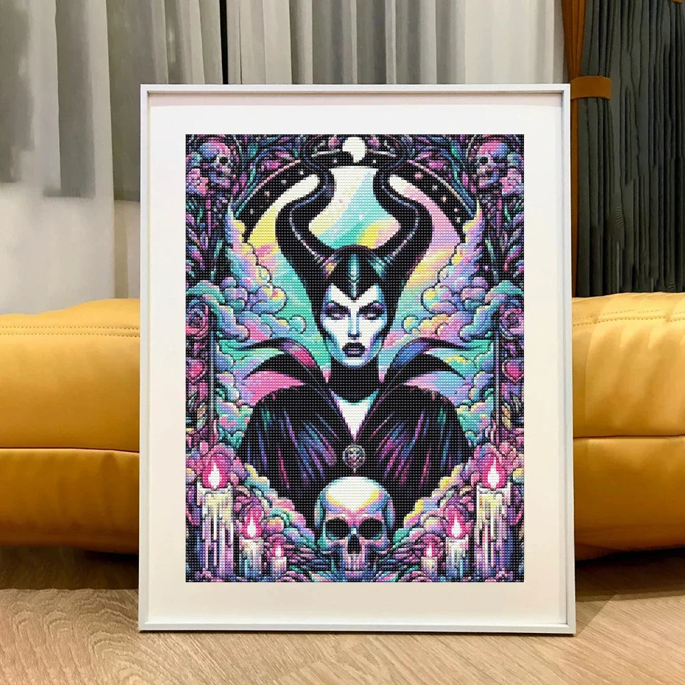 Skull Villain Diamond Painting Art Maleficent Evil Queen 5D DIY Full Diamond Embroidery Mosaic Cross Stitch Kits Home Decoration