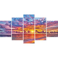 Diamond Mosaic Kits Full Round Drill 5 Pieces Landscape Pattern Home Room Decor Embroidery Art Ornament Handcraft Drawing